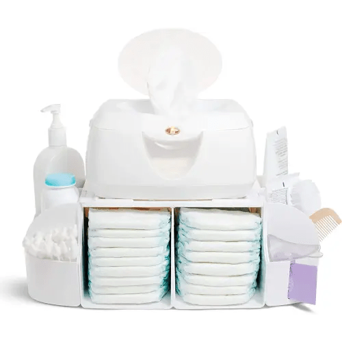 Munchkin® Diaper Change Organizer, Green/white