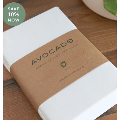 Organic Cotton Crib Sheets | Gentle & Safe | Avocado Green Mattress