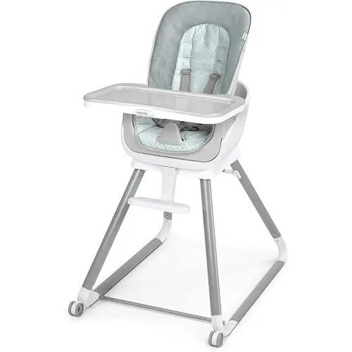 Ingenuity Beanstalk Baby to Big Kid 6-in-1 High Chair Converts from Soothing Infant Seat to Dining Booster Seat and more, Newborn to 5 Yrs - Ray
