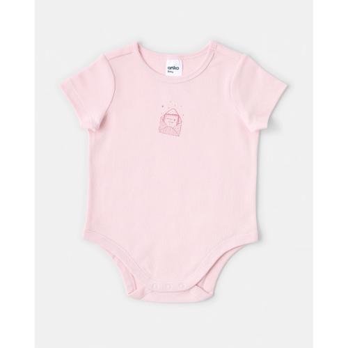 Short Sleeve Placement Print Bodysuit - Kmart