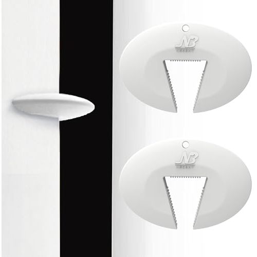 Neobay Silicone Door Guard and Stopper, Prevents Finger Pinch Injuries, Door Safety for Kids, 2 Packs White Basic