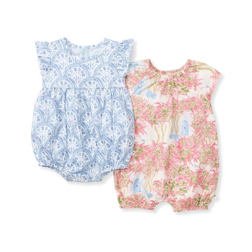 Burt's Bees Baby Baby Girls Romper, 100% Organic Cotton One-piece Bubble Shortall and Layette Set Girl Outfit