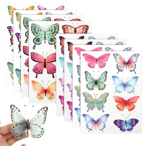 Watercolor Butterfly Wall Stickers & Decals - Removable Butterflies for Crafts & Party Decorations