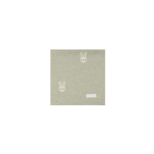 Bunny Knitted Blanket - Honeydew Marle
