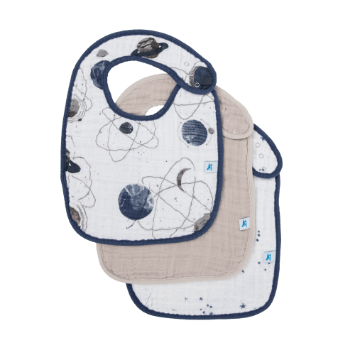 Cotton Muslin Classic Bib 3 Pack - Planetary 2