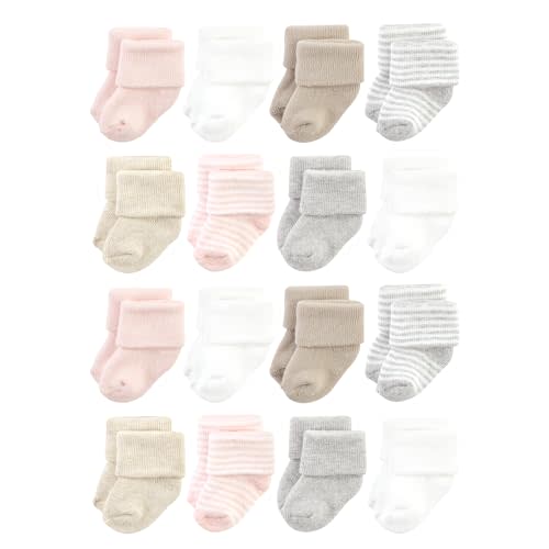 Hudson Baby Unisex Baby Cotton Rich Baby Terry Socks 16-Pack