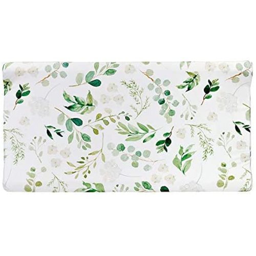 Diaper Changing Pad Cover, Green Leaf Changing Table Cover, Green Leaf Changing Pad Covers, Jersey Knit Changing Table Sheets, Gender Neutral Crib Bedding Covers for Baby Boy Girl