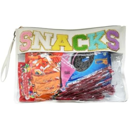 Preppy Stuff for Teen Girls Preppy Things Makeup Bag, Clear Snacks Bags with Wrist Strap