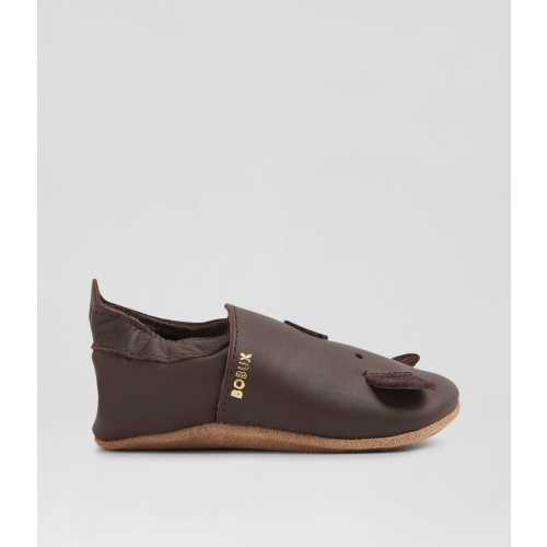 Ss Cub Infant Chocolate Leather Flat Shoes