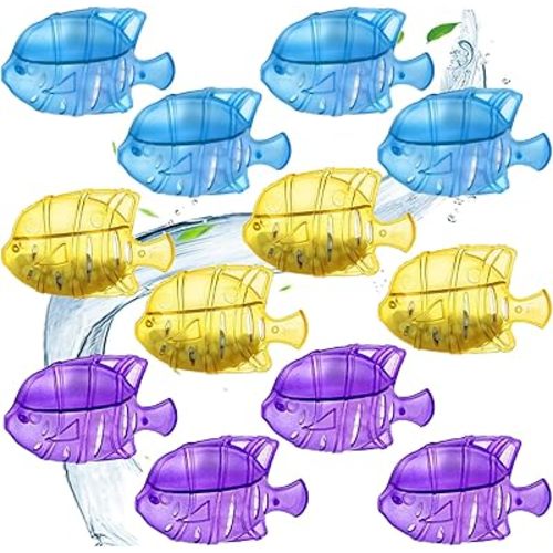 12PCS Universal Humidifier Cleaner Fish,Demineralization Cleaning Ball for Most Humidifier & Fish Tank, Purifies Water, Eliminates White Dust and Odor, Prevents Hard Water Build-Up