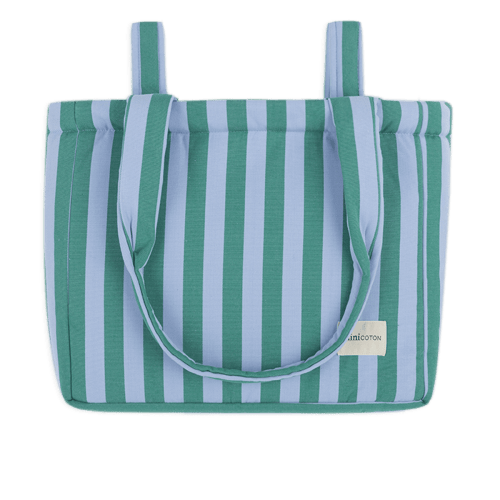 Bolsa Handle Green + Sky Blue