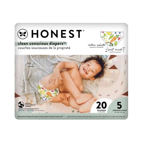 Honest Clean Conscious Diapers, So Delish, Size 5, 20 CT
