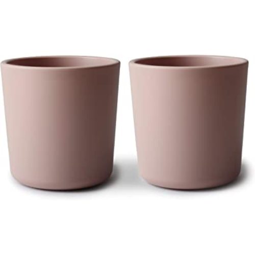 mushie Dinnerware Cups For Kids 7 fl. oz. | Made in Denmark, Set of 2 (Blush)