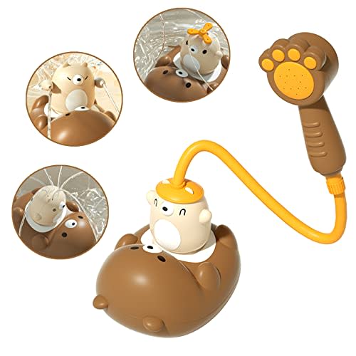 cxjoigxi Bath Toys for Toddler 3-4 Years, 5 Modes Baby Bath Shower Sprayer Toy with Shower Head for 1 2 Year Old, Bear Sprinkler Bathtub Toys Gifts for Kids Boys Girls Ages 4-8
