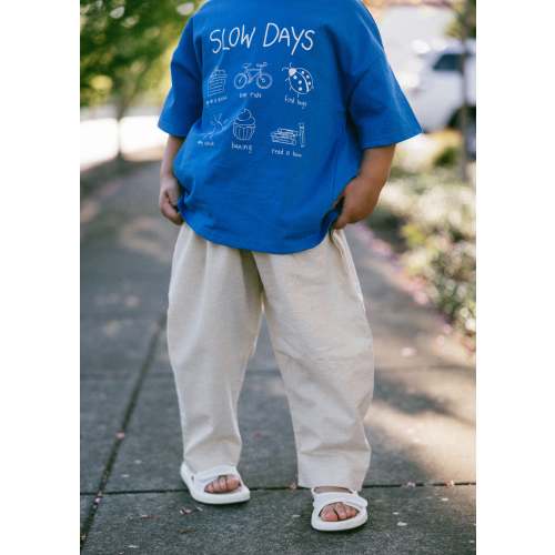 Tapered Linen Pants- Natural