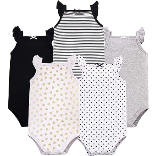 Hudson Baby Unisex Baby Cotton Sleeveless Bodysuits