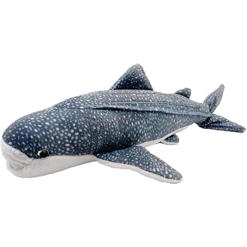 JIANEEXSQ Soft Simulation Great Whale Shark Plush Toy, Realistic Lifelike Whale Shark Stuffed Animals, Cute Ocean Sea Creatures Sharks Plush Toy Gift Collection