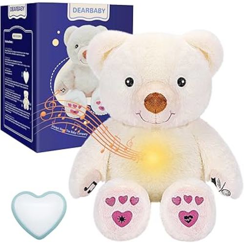 DEARBABY Baby Sleep Soother,Newborn Essentials Baby Stuff Toys 0-6 Months,Baby Christmas Girl Gifts Sound Machine for Nursery with Heartbeat, Help Kids Go to Sleep Faster,Mother's Day Gifts