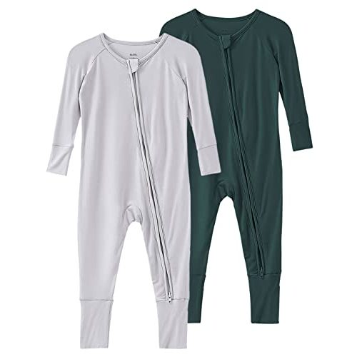SUZEL Baby Viscose from Bamboo Footless Pajamas Boys Girls Zippy Pjs Sleep 'N Play Romper - 0-24 Months