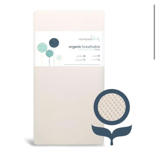 Naturepedic Breathable Organic 2-Stage Baby Crib Mattress