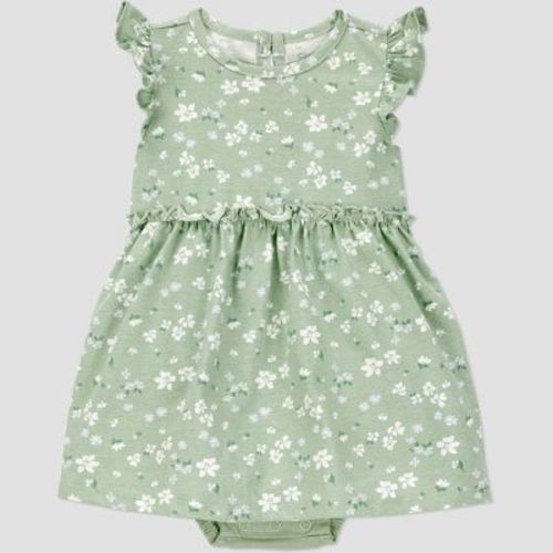 Carter's Just One You® Baby Girls' Floral Dress - Green/white Newborn