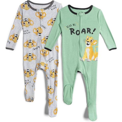 Disney Winnie the Pooh Lion King Monsters Inc. Pixar Toy Story Baby 2 Pack Sleep N' Play Coveralls Newborn to Toddler