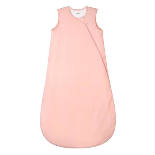 Supersoft Rayon Made from Bamboo Sleep Sack 3-6 Months Newborn Sleep Sack 0-3 Months 1.0 Tog Baby Wearable Blanket with 2-Way Zipper Unisex Sleeping Bag for Babies All-year-around - Pink