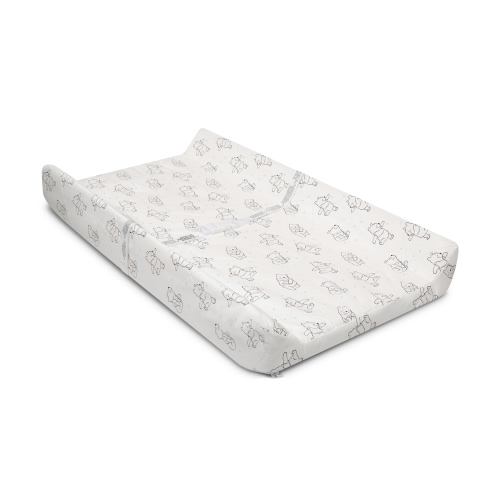 Disney Winnie the Pooh Newborn Nursery Changing Pad with Plush Cover, Grey