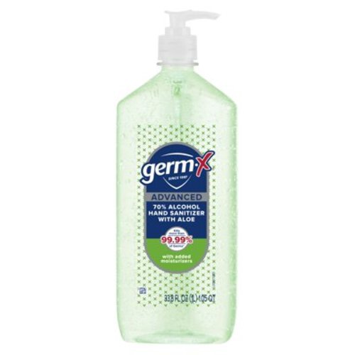 Germ-X Advanced Hand Sanitizer, Aloe, 1 L