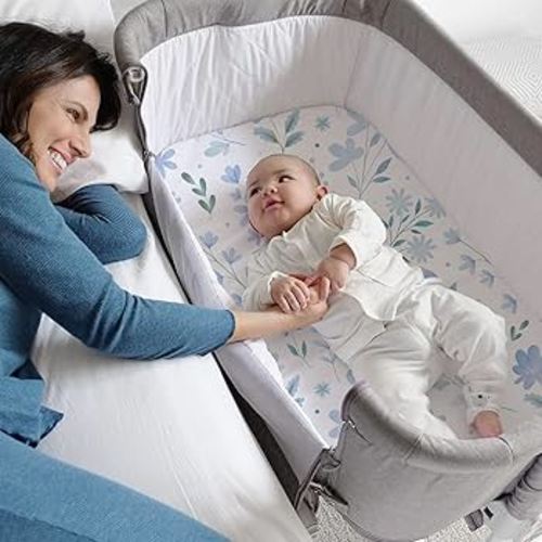 Amazon.com : TotAha Premium Stretchy Bassinet Sheets for Baby Girl, Silky Comfort Cradle Sheets Fitted 18 x 36 for Oval, Rectangular, Hourglass Mattress, Hypoallergenic, Buttery Soft 2-Pack (Floral & Pale Pink) : Baby