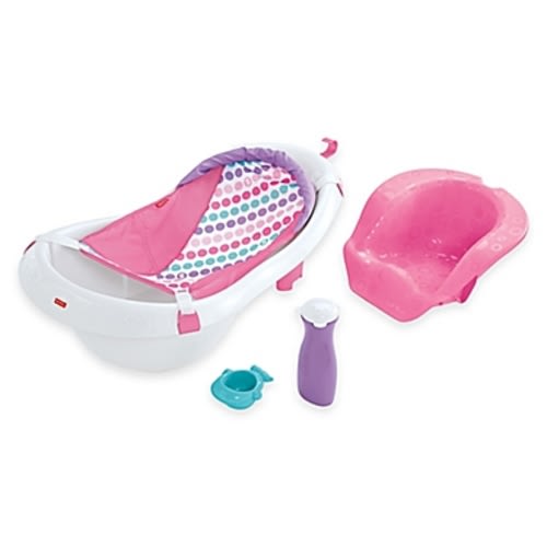 Fisher-Price® 4-in-1 Sling 'n Seat Bath Tub in - Pink/white