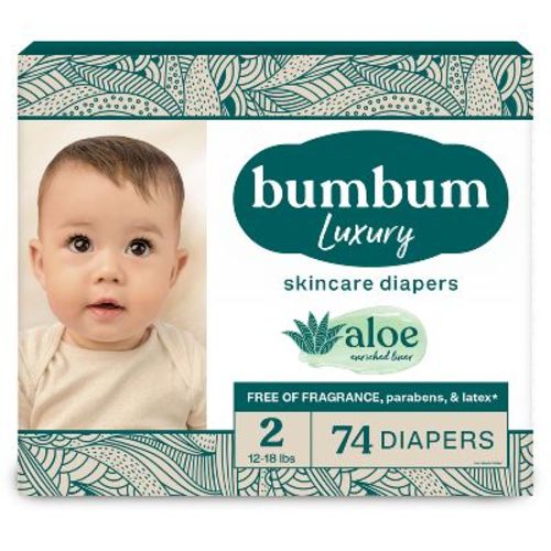 bumbum Luxury Skincare Disposable Diapers - Size 2 - 74ct