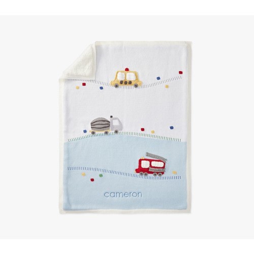 Things That Go Heirloom Baby Blanket