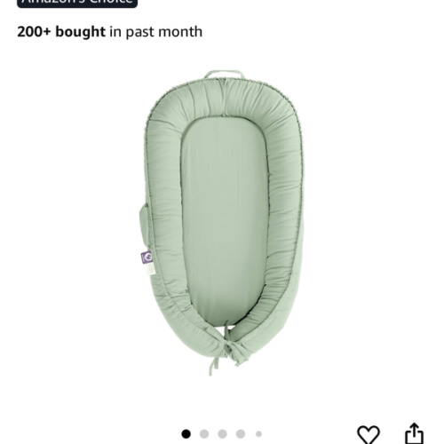 Infant Lounger, Baby Nest Cover for Baby Girls & Boys, Newborn Essentials for Baby 0-12 Months, 100% Cotton Breathable, Portable Travel Bed (Spring Green)