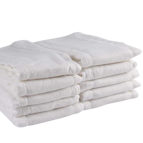 Prefold Cloth Diapers 100% Cotton, Fasoar 3Ply Washable Diapers for Babies to Toddlers Multi-Use (10-35 lbs) 10/12 Count… (10)