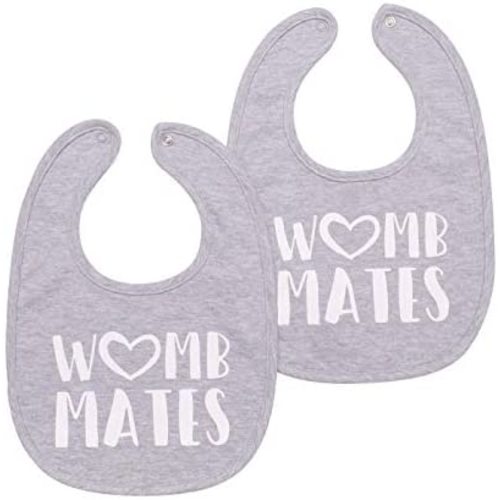 100% Cotton Womb Mates Twin Bibs – Soft, Stylish & Breathable for Boys & Girls – Perfect for Drooling & Teething