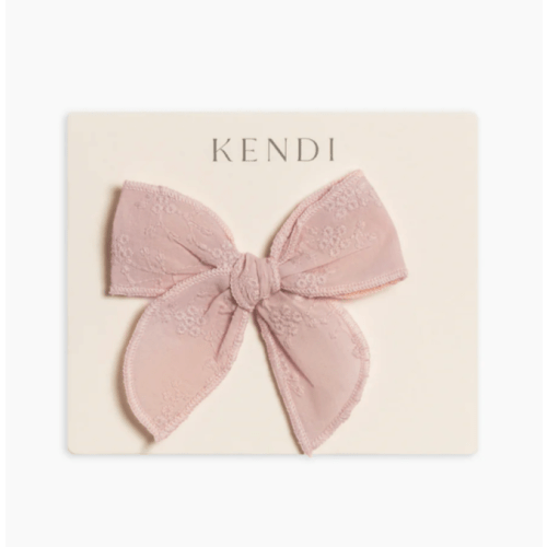 Eyelet Bow Clip - Ribbed Collection