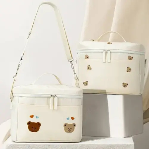1pc Children'S Teddy Bear Insulated Bag Baby Stroller Storage Bag Mom Portable Outdoor Insulated Bottle Essential Storage Bag - Google Search
