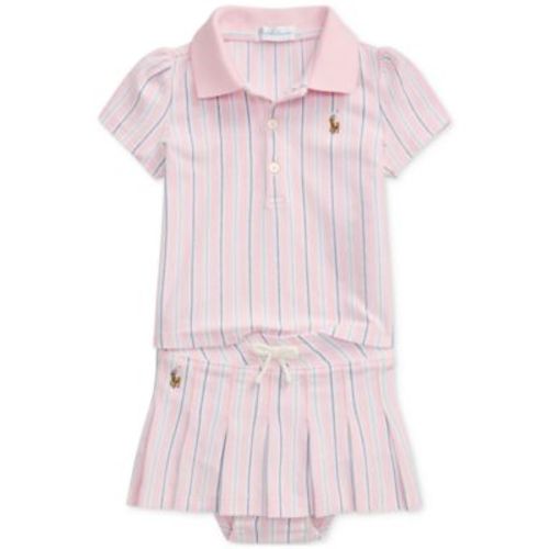 Baby Girls Cotton Polo Shirt & Skort Set