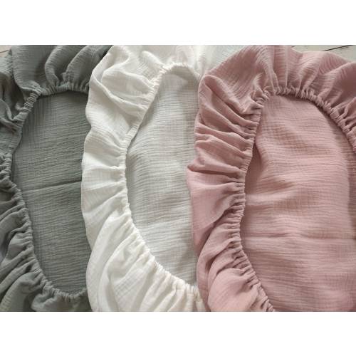 Muslin Sheet for Nonstandard Corners Baby Bedside Crib / Fitted Sheet for Custom Size / Organic Cotton BabyBay Bedding