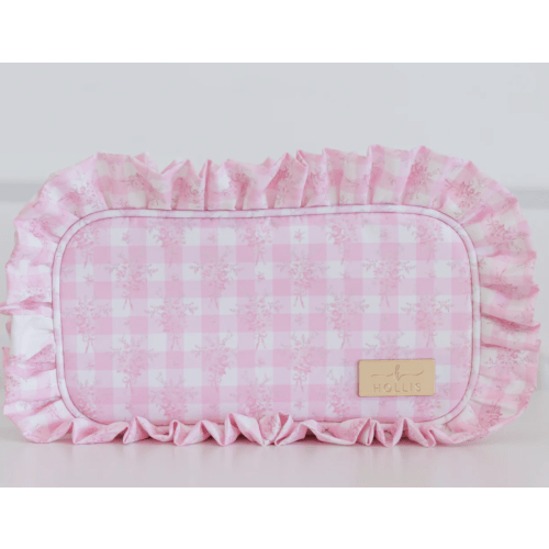 Ruffled Nylon Medium Pouch