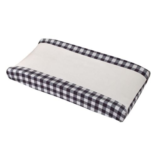 Nojo Into The Wilderness Navy And White Check Super Soft Changing Pad Cover