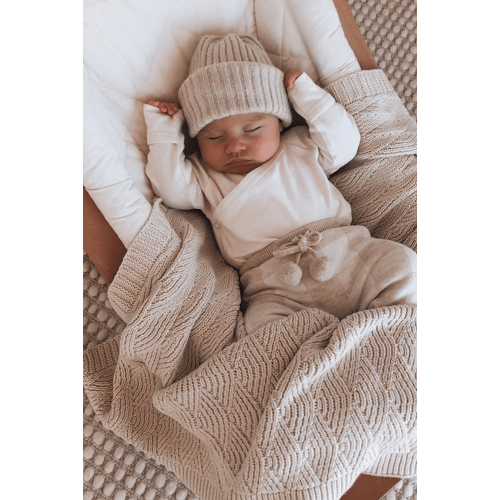 Shop organic Shell Stitch Blanket online for your baby at Bundl Australia – Bundl Australia