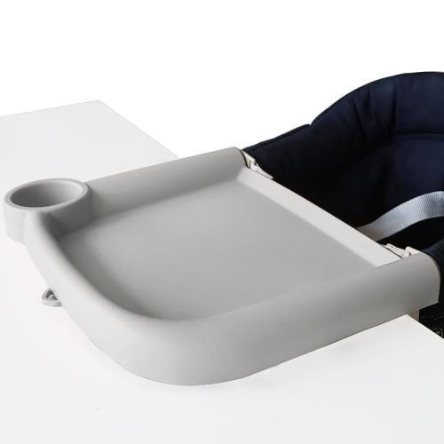Baby Dining Tray Compatible with Inglesina Fast Table Chair Silicone Baby Feeding Tray for Clip-On Fast Table Chair Dishwasher Safe BPA Free Silicone Removable Dining Tray Accessory -Light Blue