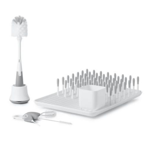 OXO Tot® Cleaning Essentials for Bottles & Cups in Grey - GRAY - 3 PIECE