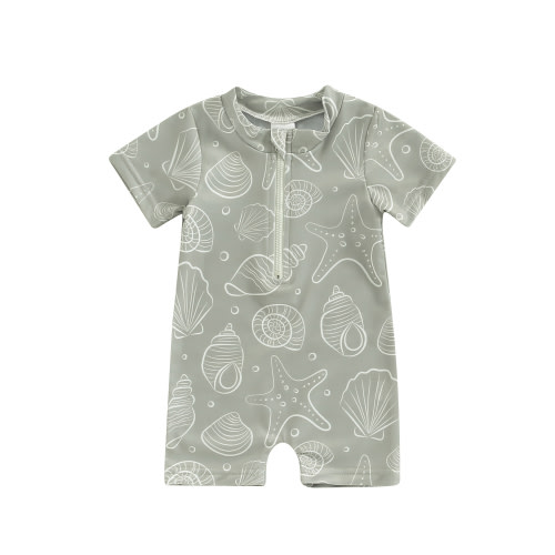 Suealasg SwimwearSea Element Prints Monokini; 3-6 months