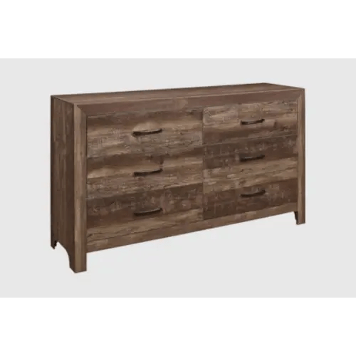 Barret Brown Wood 6-Drawer Dresser | Asian Hardwood