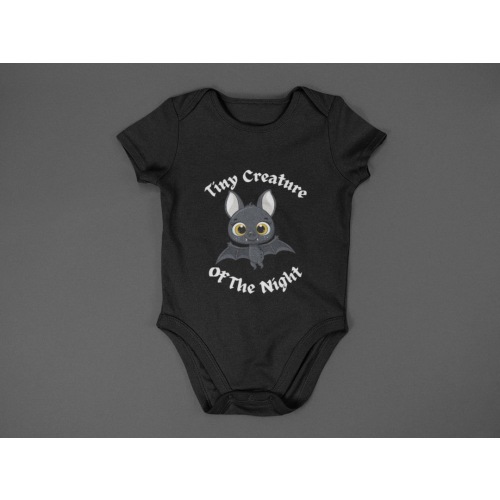 Tiny Creature of the Night Goth Baby Bat Baby Infant Baby Rib Bodysuit