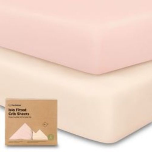 KeaBabies 2pk Isla Fitted Crib Sheets for Boys, Girls, Baby Crib Sheet, Fits Standard Nursery Crib Mattresses (Cameo)
