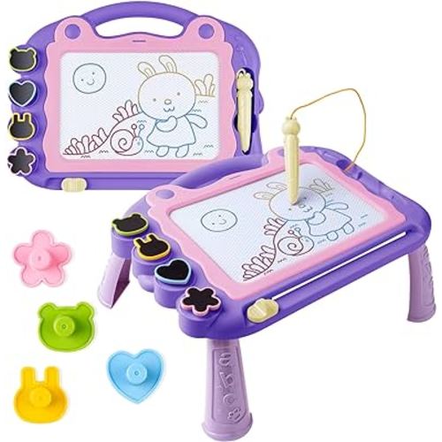 Magnetic Drawing Board Sketch Doodle for 3 4 5 6 Year Old Baby, Erasable Doodle Board for Kids, Educational Learning Toys Age 3-5 Year Old Girls, Toddlers Toys for Boy Birthday Gifts (Purple)